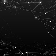 Abstract background with connecting dots and lines.