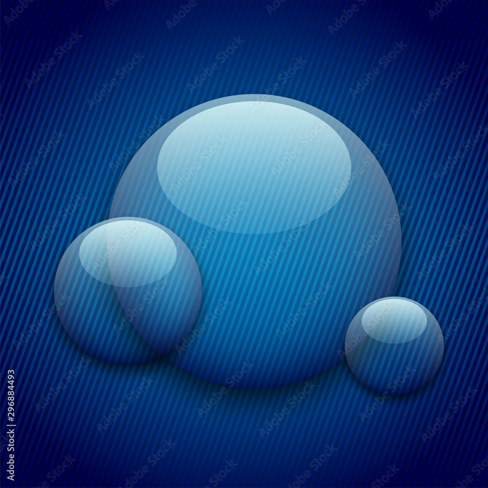 Poster abstract background with transparent circles.