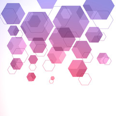 Abstract background with hexagonal elements.