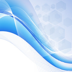 Abstract background with flowing waves.