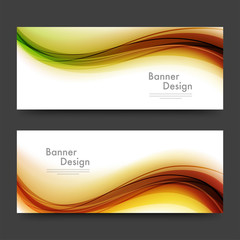 Abstract website headers or banners with waves.
