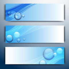 Website headers or banners with waves.