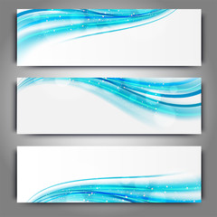 Website headers or banners with waves.