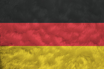 Towel fabric pattern flag of Germany, the black red and yellow color.