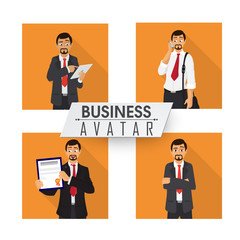 Set of four Business Avatar.