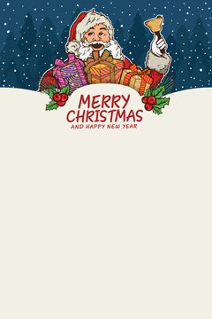 Santa Claus illustration for Christmas background