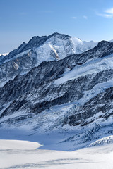 Fototapeta na wymiar Beautiful mountain view from Jungfraujoch, Switzerland