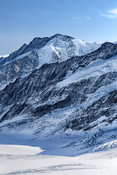 Beautiful mountain view from Jungfraujoch, Switzerland