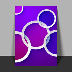 Abstract Flyer with circle elements.