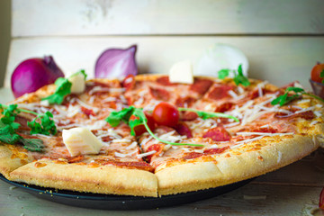 Rica y deliciosa pizza casera