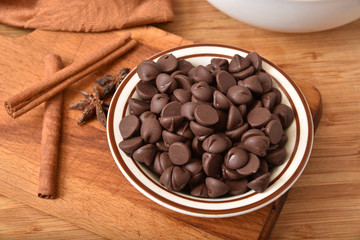 Chocolate chips and holiday spice