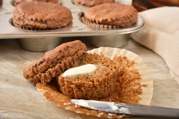 Fresh baked pumpkin muffin
