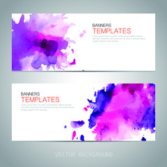 set of colorful banners