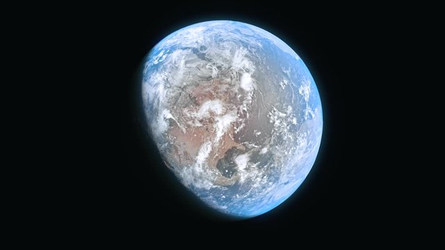 earth close up view from space