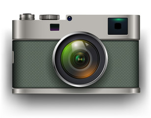 Retro photo camera icon