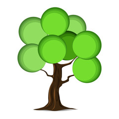 Creative green tree design.