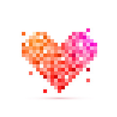 Pixel Heart for Valentine's Day celebration.