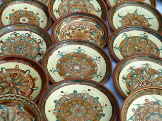 Beautiful handmade clay pots and other dishes sold at the fair