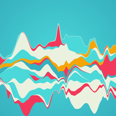 Big data visualization. Streamgraph. Futuristic infographic. Information aesthetic design.