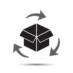 Package return Icon and exchange Icon