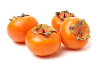 persimmon on white background
