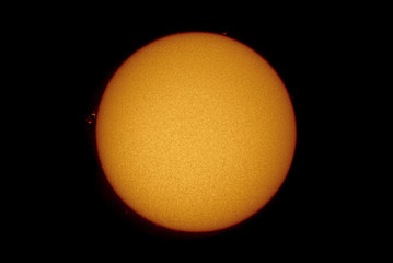 The solar chromosphere photographed on October 12, 2019, with an H-alpha solar telescope from Mannheim in Germany.