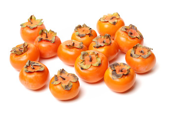 persimmon on white background