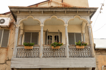balcony of a traditional Georgian house