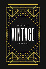 Art Deco Vintage Label Design Template