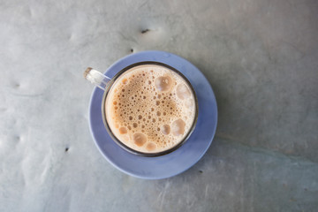 A cup of teh tarik from local coffee shop.