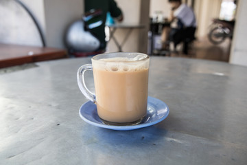 A cup of teh tarik from local coffee shop.