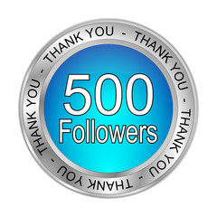 500 Followers Thank you - 3D illustration