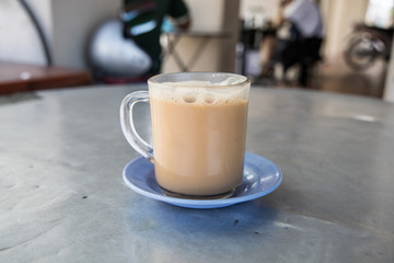 A cup of teh tarik from local coffee shop.