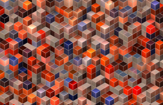 colored 3d cubes