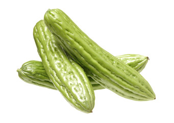 Bitter melon , Bitter gourd on white background