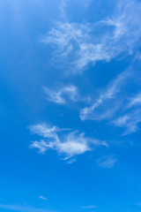 White cloud on the Blue sky background.