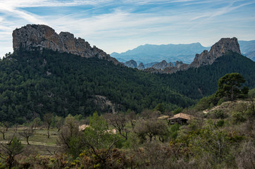 Landscape of Castellets Ridge area near Puig Campana, from near Altea / Benidorm, Spain.