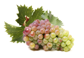 Grapes on white background 