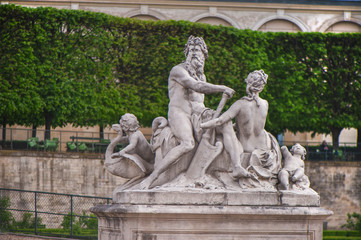 Fototapeta premium Decoration fragment in Tuileries garden, Paris