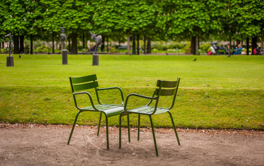 Walking in the Tuileries Garden  in Paris