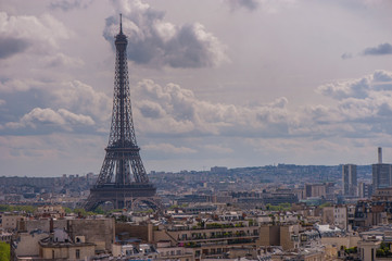 Panoramic view of the city center. Paris, France