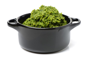 Chinese chive flower on white background