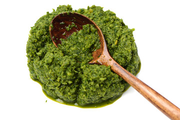 Chinese chive flower on white background