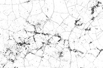 Black and white grunge background. Abstract monochrome texture of cracks, scuffs, chips, dust