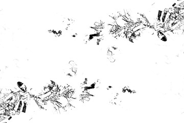 Dark grunge background. Black and white old weathered surface. Abstract texture dirty spots, cracks, splashes on old canvas.