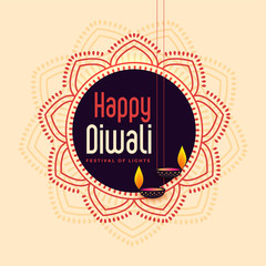 indian happy diwali festival card design background