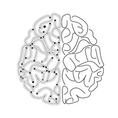 Quantum processing. Deep learning artificial intelligence. Future new technology  for business or science presentation