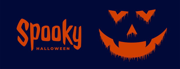 spooky and scary ghost face for halloween festival