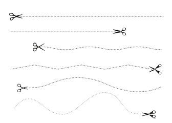 Different types of scissors. Scissors collection isolated on white background