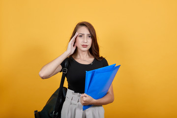 Beautiful student looking depressed of studies and tired is well. She is a student and life of a student is not less than a dare and its very hard to manage to everything if you are not in order.